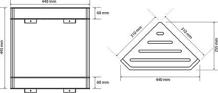 Полка Bemeta Cytro 146208202 хром