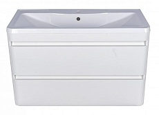 Тумба с раковиной Style Line Атлантика 100 см подвесная, белый антискрейч