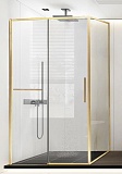 Душевой уголок Vincea Slim Soft VSR-1SS8013CLG 130x80 брашированное золото, прозрачный