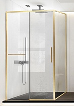 Душевой уголок Vincea Slim Soft VSR-1SS8013CLG 130x80 брашированное золото, прозрачный