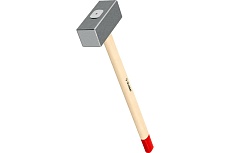 Кованая кувалда Зубр 10 кг, деревянная рукоятка, 750 мм 20112-10