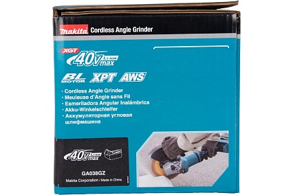 Аккумуляторная угловая шлифовальная машина Makita XGT BL 40В, 230 мм, GA038GZ