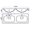 Раковина Aqwella 5 stars Malaga 120 см Mal.12.04.D