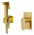 Смеситель WasserKRAFT Aisch A55094 с гигиеническим душем, матовое золото