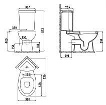 Чаша для унитаза Creavit Corner SD310-11CB00E-0000