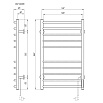 Полотенцесушитель электрический Domoterm Классик DMT 109-10 50x86 TBOX EK ТЭН справа, с таймером, хром