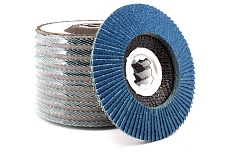 Набор шлифовальных лепестковых кругов КЛТ P80 конические, 125 мм, X-lock/22.2 мм Альфадиск 5481