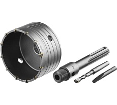 Коронка с державкой по бетону Зубр Профессионал 100 мм, SDS-Max 2918-100