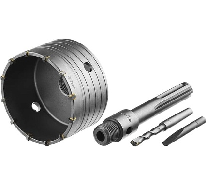 Коронка с державкой по бетону Зубр Профессионал 100 мм, SDS-Max 2918-100