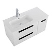 Мебель для ванной Cezares Eco-Cer-N 100 см 2 ящика, 1 дверца, левая Bianco Lucido