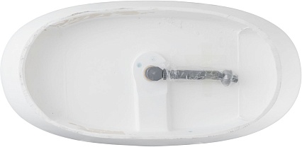 Ванна из искусственного камня Allen Brau Solid Stone Krion Oval 170x80 белый матовый 2.35003.21