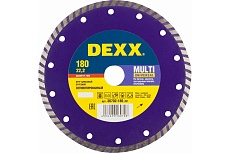 Круг отрезной алмазный ТУРБО (180x7x22.2 мм) для УШМ DEXX 36702-180_z01