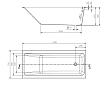 Акриловая ванна Cersanit Crea 170x75