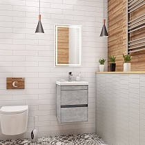 Мебель для ванной Art&Max Family 40 см подвесная, Cemento Veneto