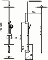 Душевая стойка Lemark LM8802C