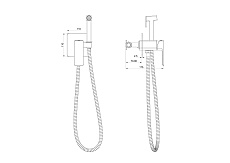 Смеситель Wonzon&Woghand Edge WW-88829003-CR с гигиеническим душем, хром