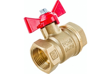 Шаровой для воды Valfex 3/4" ВР/ВР ручка-бабочка, латунный 11Б27фт1М VF.217.LB1.034.Bir