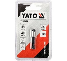 Зенкер конический 8.3 мм, HEX Yato YT-44722