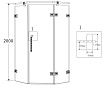 Душевой уголок Grossman Status ST-90BRD 90x90 пятиугольный, бронза