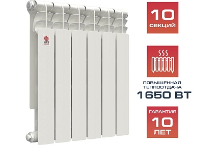 Биметаллический радиатор Невинномысский радиаторный завод ОПТИМА 500/80 10 секций, 1650 Вт 60488