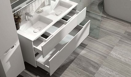 Тумба с раковиной Jorno Modul 120 см, белый