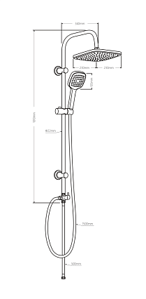 Душевая стойка Dorff Norma D0712020 черный