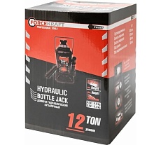 Бутылочный низкопрофильный домкрат Forcekraft 12т с клапаном 26581 FK-T91207