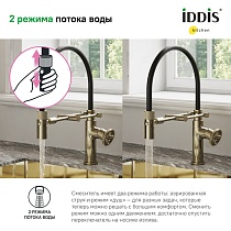 Смеситель для кухни Iddis Grange GRAMGFLi05 золото