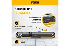 Плиткорез Denzel 800x14 мм, цельнометаллическая направляющая, каретка на подшипнике, стальная станина, рукоятка-пенал 877010