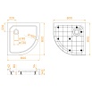 Поддон для душа RGW SMC/R-C 80x80 стеклопластик, белый 12350488-01