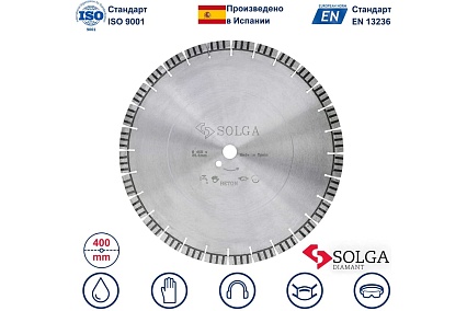 Диск алмазный сегментный (400х25,4/20 мм) PROFESSIONAL15 Solga Diamant 23117400