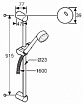 Душевой гарнитур Kludi Zenta 6084086-00 3 режима струи, черный/хром