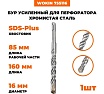 Бур усиленный для перфоратора Wokin наконечник TCT Х-тип, SDS-plus, 16x160 мм, хромистая сталь Wokin 1352953