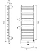 Полотенцесушитель электрический Domoterm Калипсо П12 500x1000 ER ТЭН справа, хром