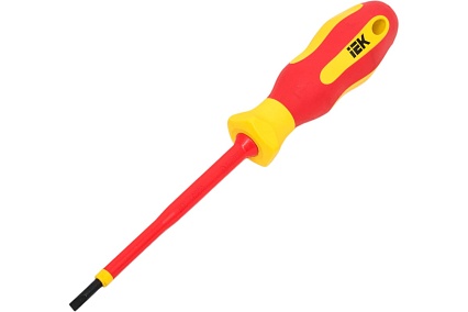 Отвертка IEK Arma2l 5 диэлектрическая sl4,0x100 т2 A2L5-SC30-T2-SL-40-100