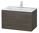 Тумба с раковиной Duravit L-Cube 103 2 ящика коричневая сосна