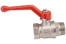 Шаровой кран для воды Valfex OPTIMA латунный 3/4&quot; ВР/НР рычаг, никелированный 11Б27фт1М VF.215.NLR1.034.Bir