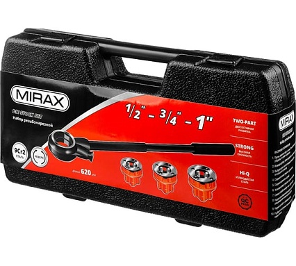 Трубный резьбонарезной набор №3 MIRAX 4 предмета 28240-H3