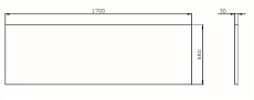 Фронтальная панель Am.Pm Func W84A-170-070W-P 170 см