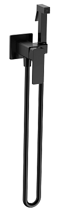 Смеситель с гигиеническим душем AQUAme Savona AQM6817MB черный матовый