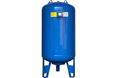 Мембранный бак/гидроаккумулятор 200 л, вертикальный бак с ножками и манометром, 25 бар, 1 1/4&quot;, синий, мембрана epdm CRUWA CRW 200 VM 25BL