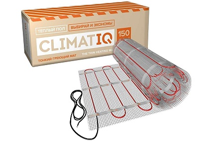 Тонкий самоклеящийся греющий мат IQWATT CLIMATIQ MAT 206020 для любого керамического покрытия толщиной не более 10 мм, 225 Вт - 1.5 м.кв., установка в слой плиточного клея