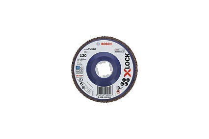 Круг шлифовальный лепестковый X-LOCK X571 Best for Metal (115 мм; G120; прямое исполнение) Bosch 2608619208