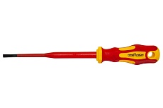 Отвертка диэлектрическая Промлайн с прямым шлицем 3,5x100мм, до1000В, CrV slim ПЛ032546С_z024