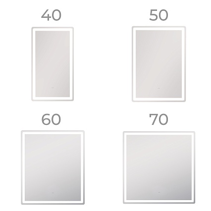 Зеркало Vigo Geometry Classic 60 см с подсветкой