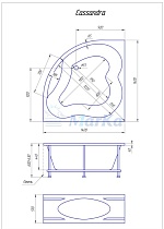 Акриловая ванна 1MarKa Cassandra 140x140