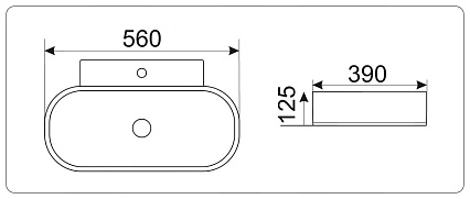 Раковина CeramaLux N 9234 56 см