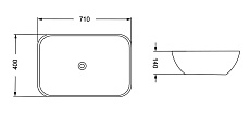 Раковина Vincea VBS-215 71 см, белый