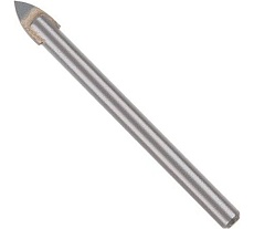 Сверло твердосплавное копьевидное по кафелю и стеклу 4x60 мм ВОЛАТ 81200-04