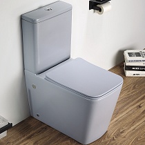 Унитаз компакт CeramaLux 2170AXMHL с сиденьем микролифт, матовый голубой